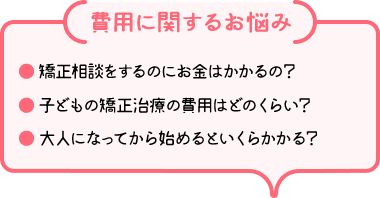 費用に関するお悩み