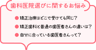 歯科医院選びに関するお悩み